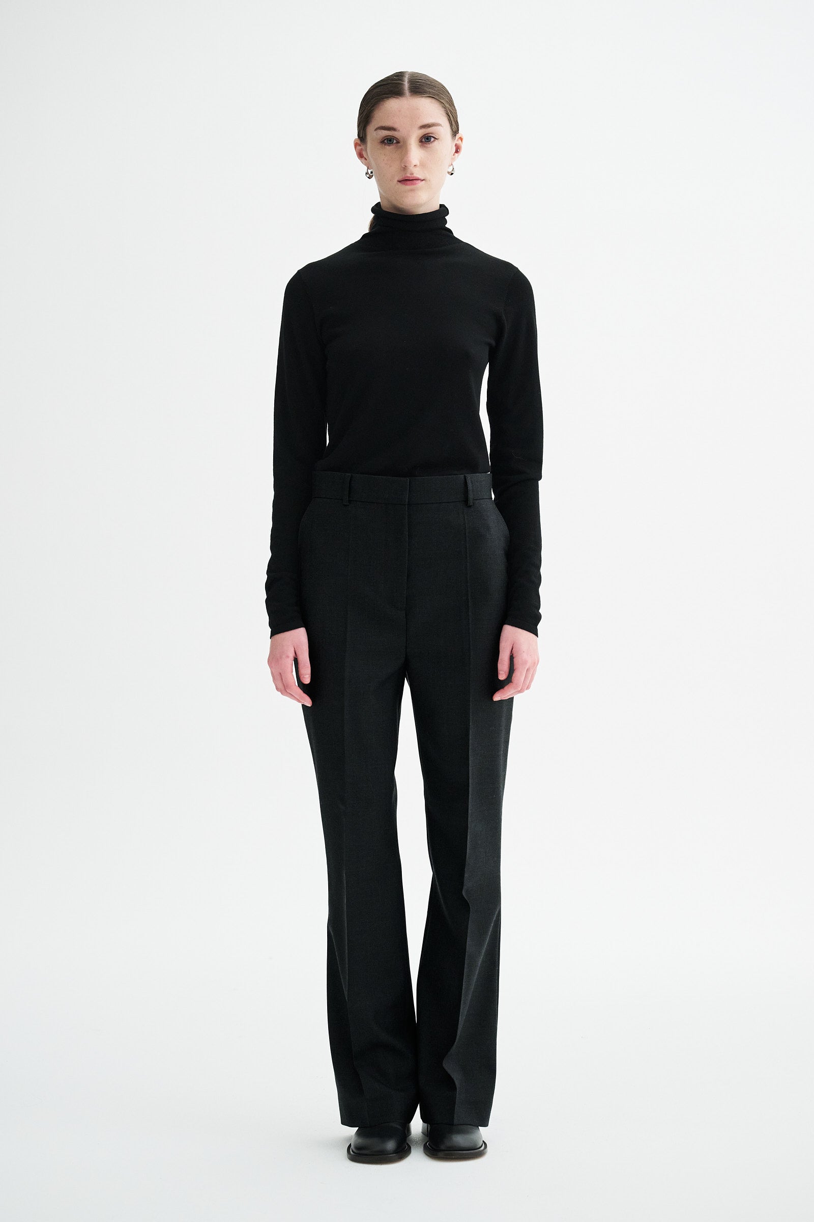 MKDT Studio PATRINA ECO WOOL TWILL Pants BLACK