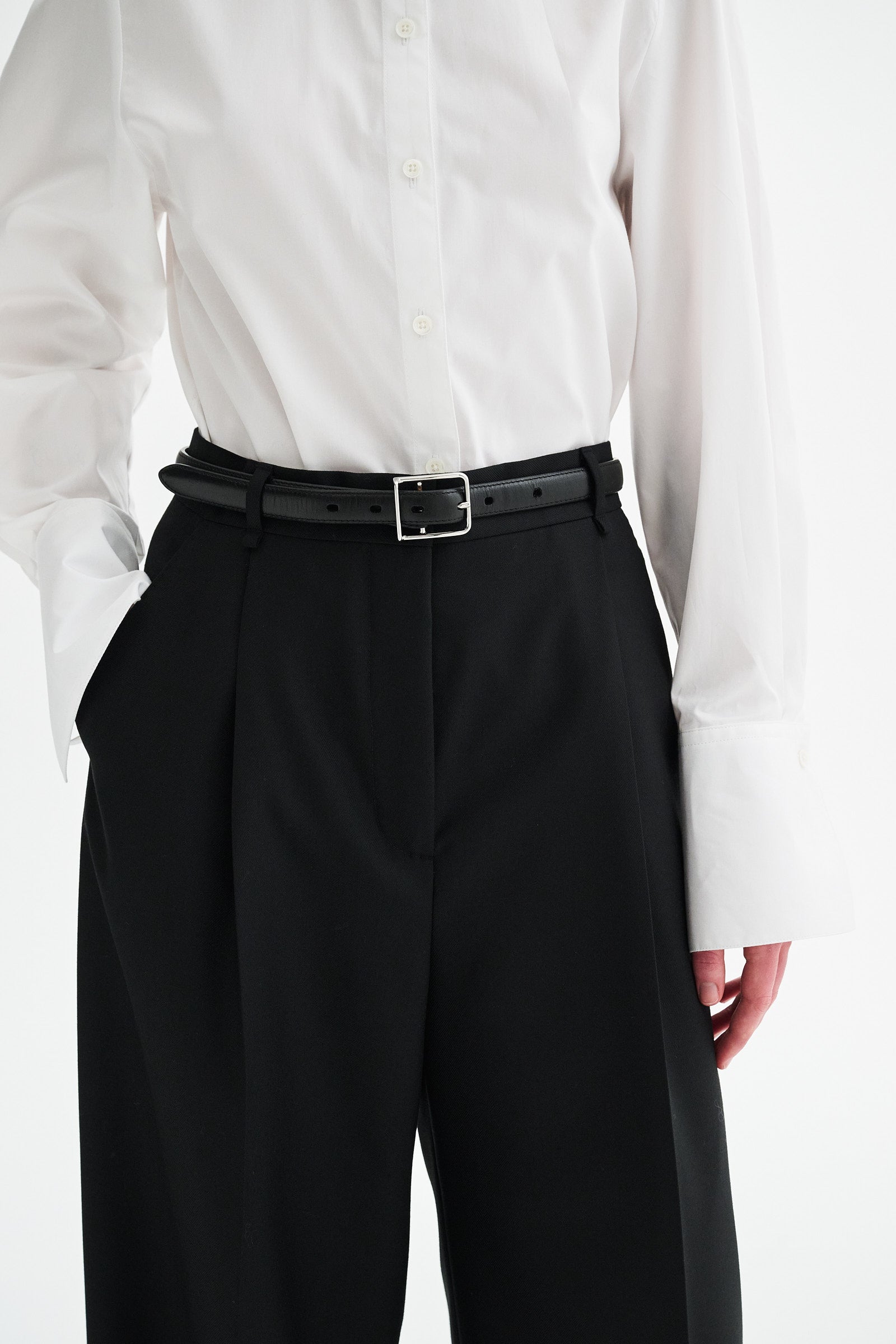 MKDT Studio PIRKA ECO WOOL TWILL Pants BLACK