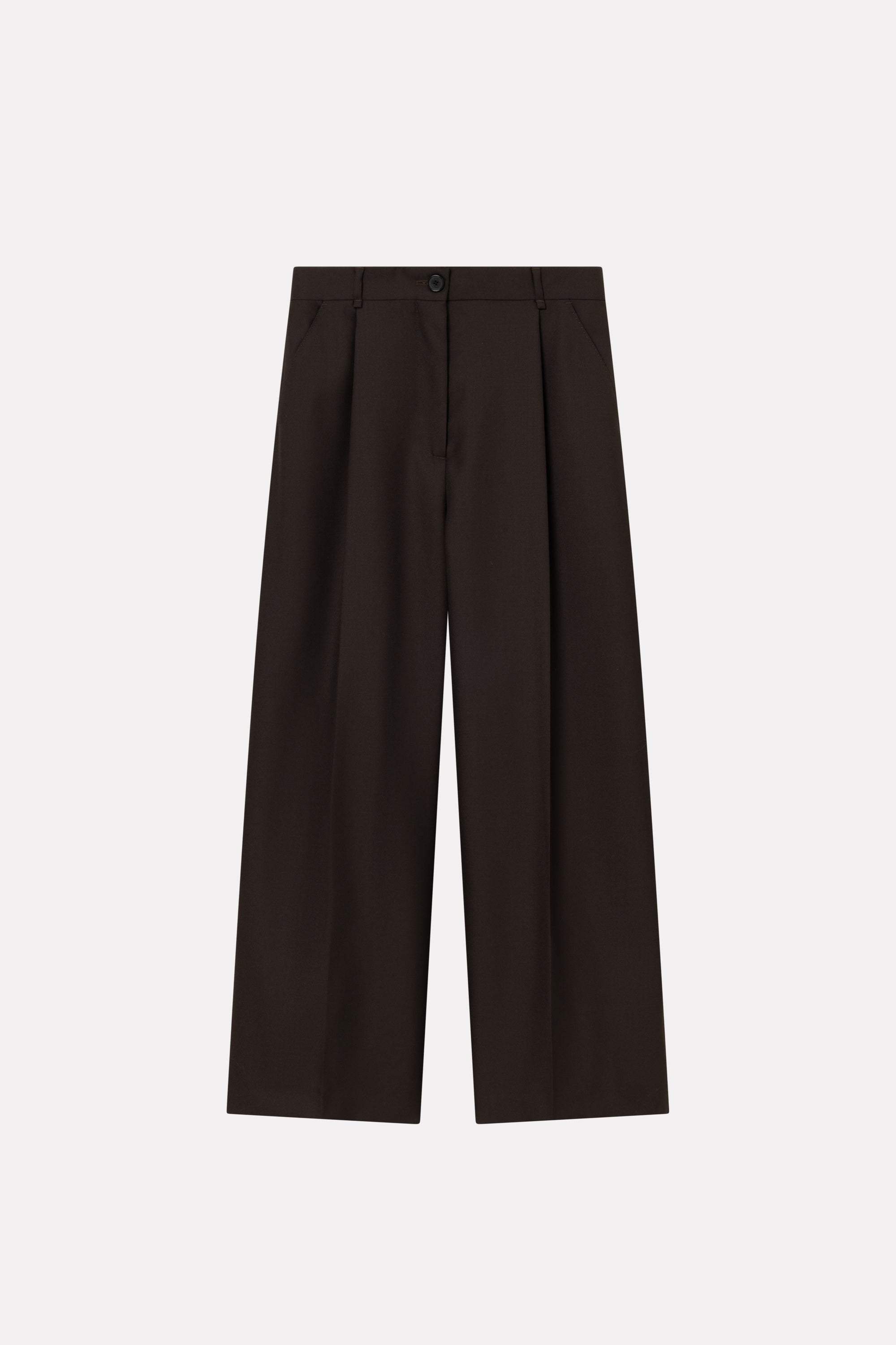 MKDT Studio PIRKA ECO WOOL TWILL Pants BROWN