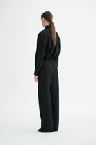 MKDT Studio PRESSA MATTE SILK TWILL Pants BLACK
