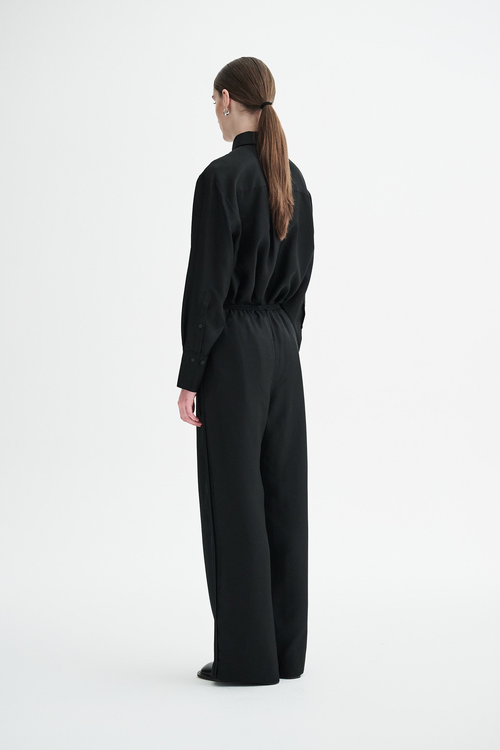 MKDT Studio PRESSA MATTE SILK TWILL Pants BLACK
