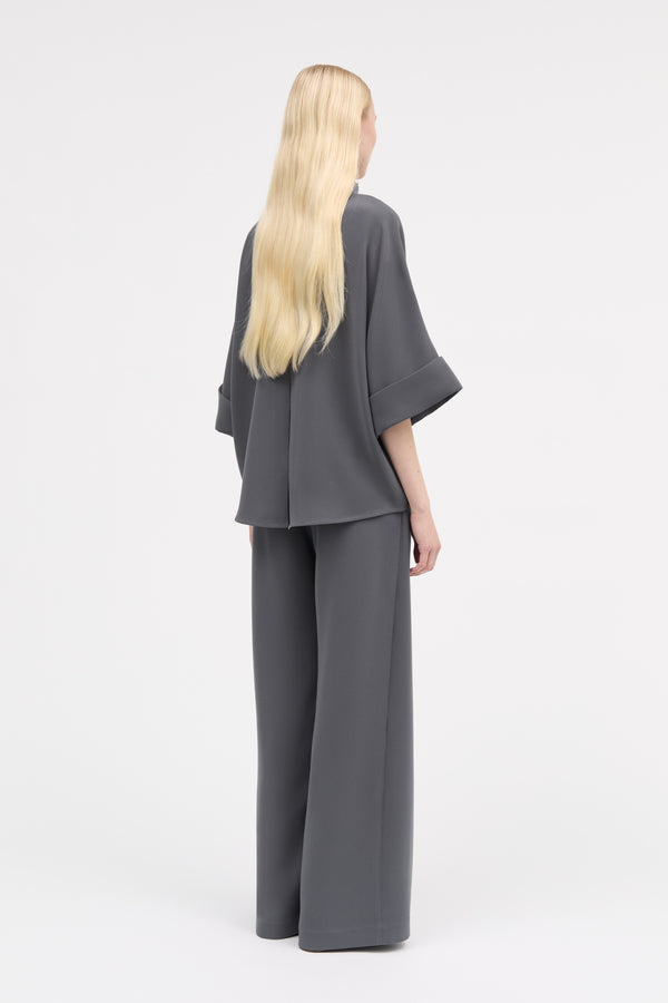 MKDT Studio Palmira Crepe Georgette Pants ANTHRACIT