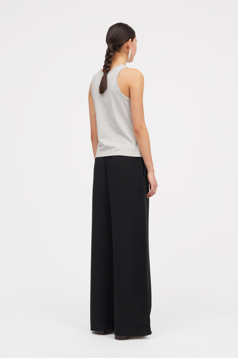 Mark Kenly Domino Tan Palmira Crepe Georgette Pants BLACK