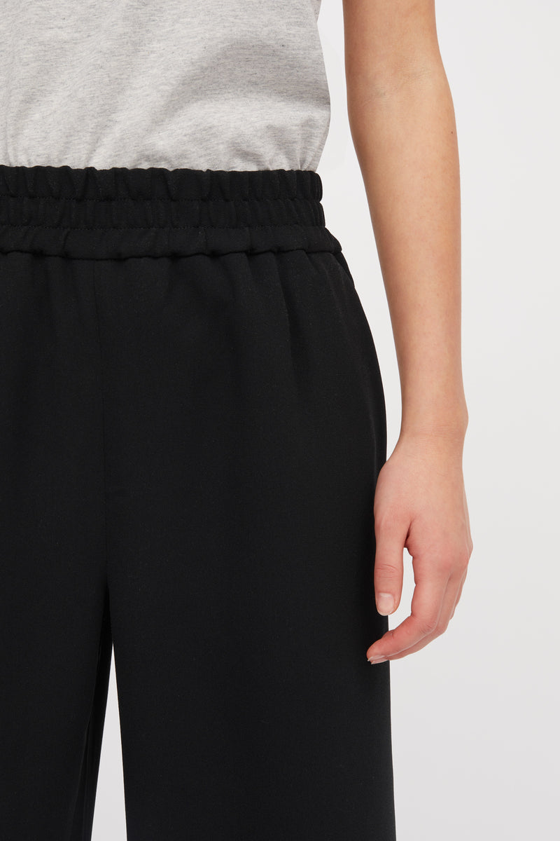 Mark Kenly Domino Tan Palmira Crepe Georgette Pants BLACK