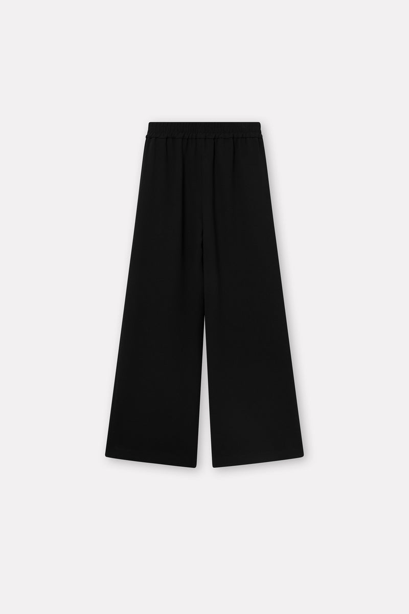 Mark Kenly Domino Tan Palmira Crepe Georgette Pants BLACK