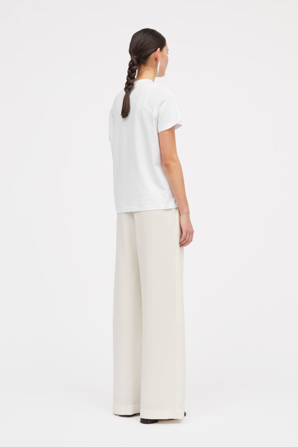 Mark Kenly Domino Tan Palmira Crepe Georgette Pants IVORY