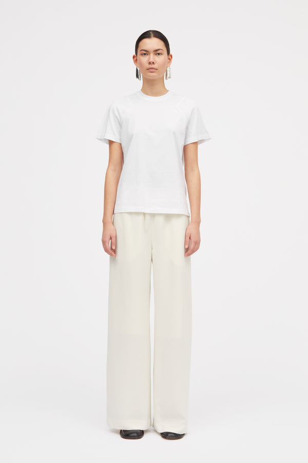 Mark Kenly Domino Tan Palmira Crepe Georgette Pants IVORY