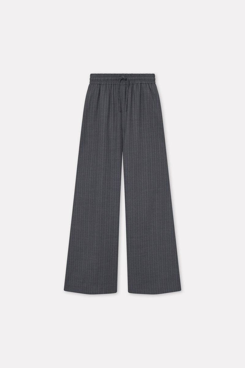 MKDT Studio Palmyr Pinstripe Light Wool Pants DARK GREY