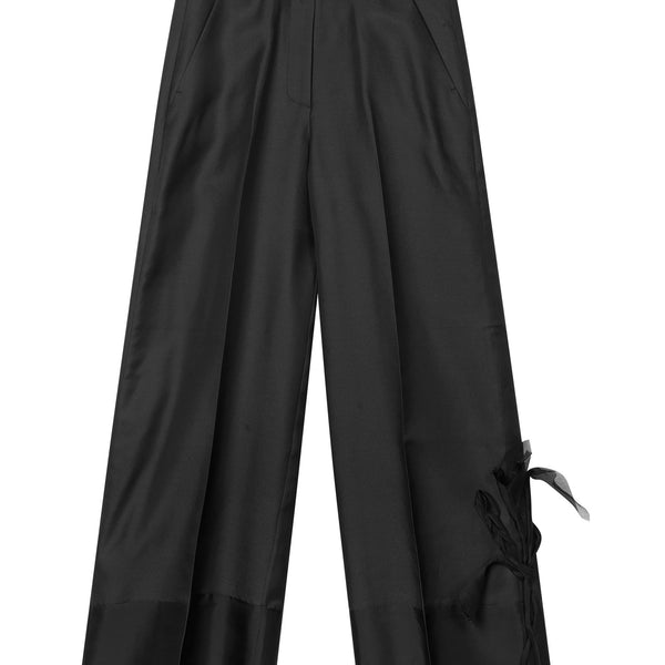 ボトムスその他 MKDT Studio Paloma black trousers Pasa-atelier Cropped Silk Wool Twill - BLACK – MKDT STUDIO