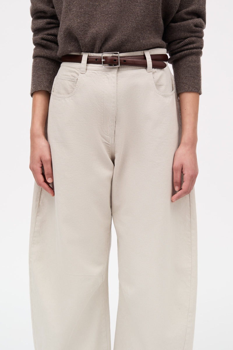 MKDT Studio Pella Cotton Twill Pants STONE GREY