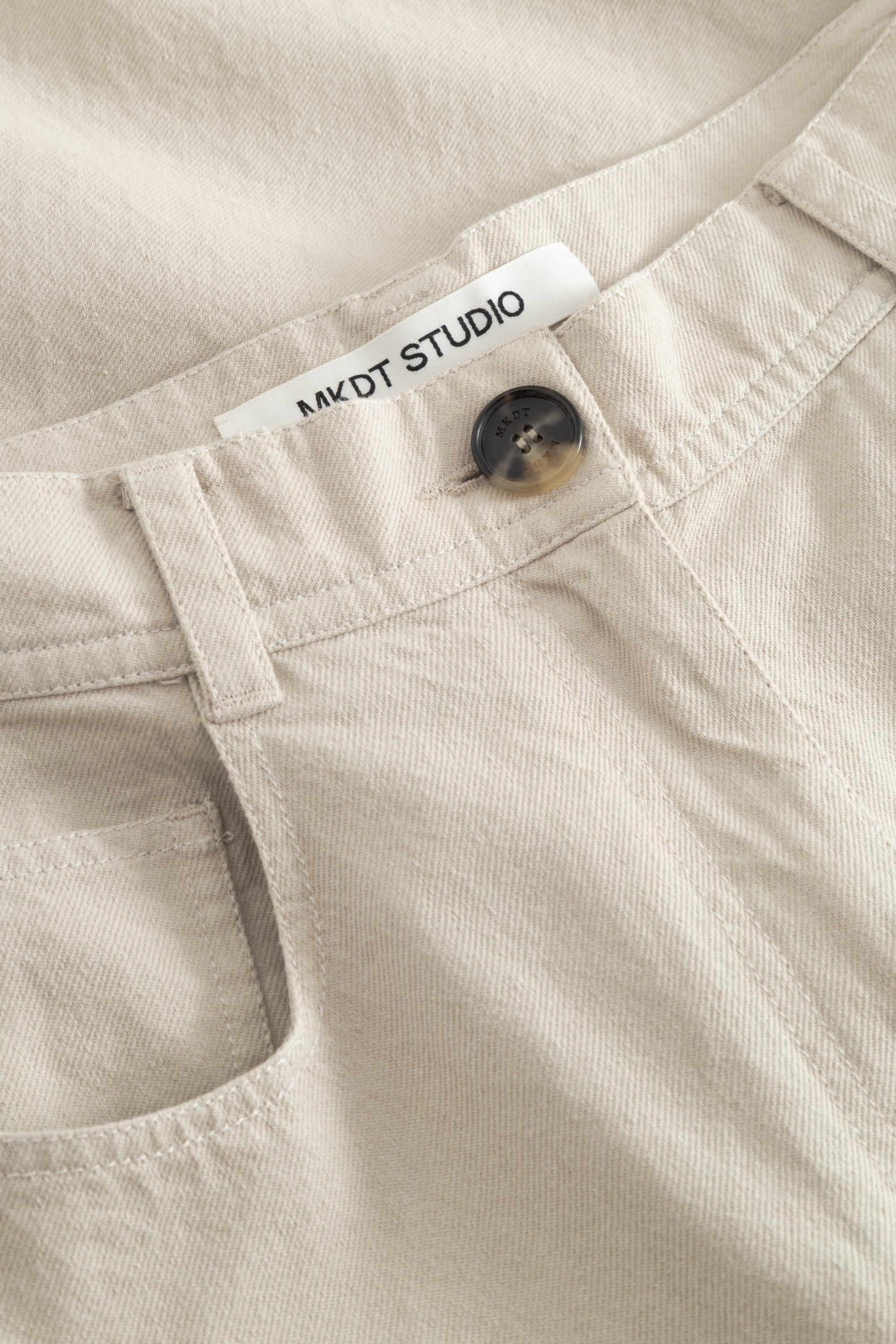 MKDT Studio Pella Cotton Twill Pants STONE GREY