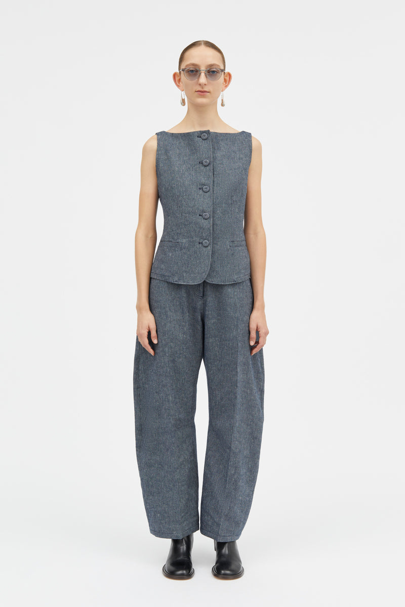 Mark Kenly Domino Tan Pella Soft Denim Pants NAVY