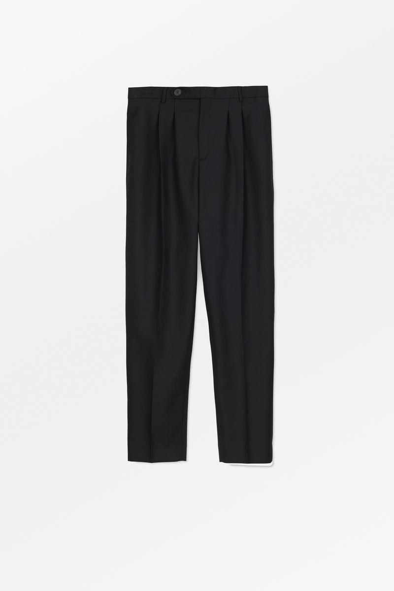 Mark Kenly Domino Tan Pepe Eco Wool Twill Pants BLACK