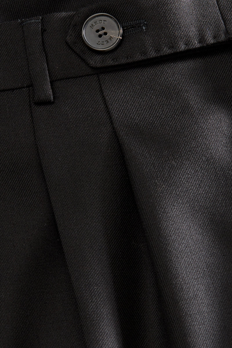 Mark Kenly Domino Tan Pepe Eco Wool Twill Pants BLACK