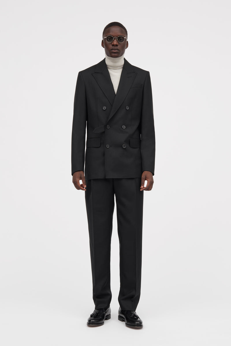 Mark Kenly Domino Tan Pepe Eco Wool Twill Pants BLACK