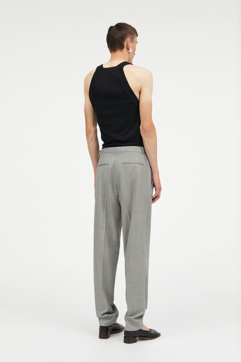 Mark Kenly Domino Tan Pepe Light Wool Pants GREY MELANGE