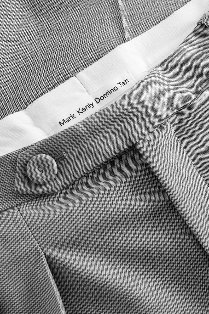 Mark Kenly Domino Tan Pepe Light Wool Pants GREY MELANGE