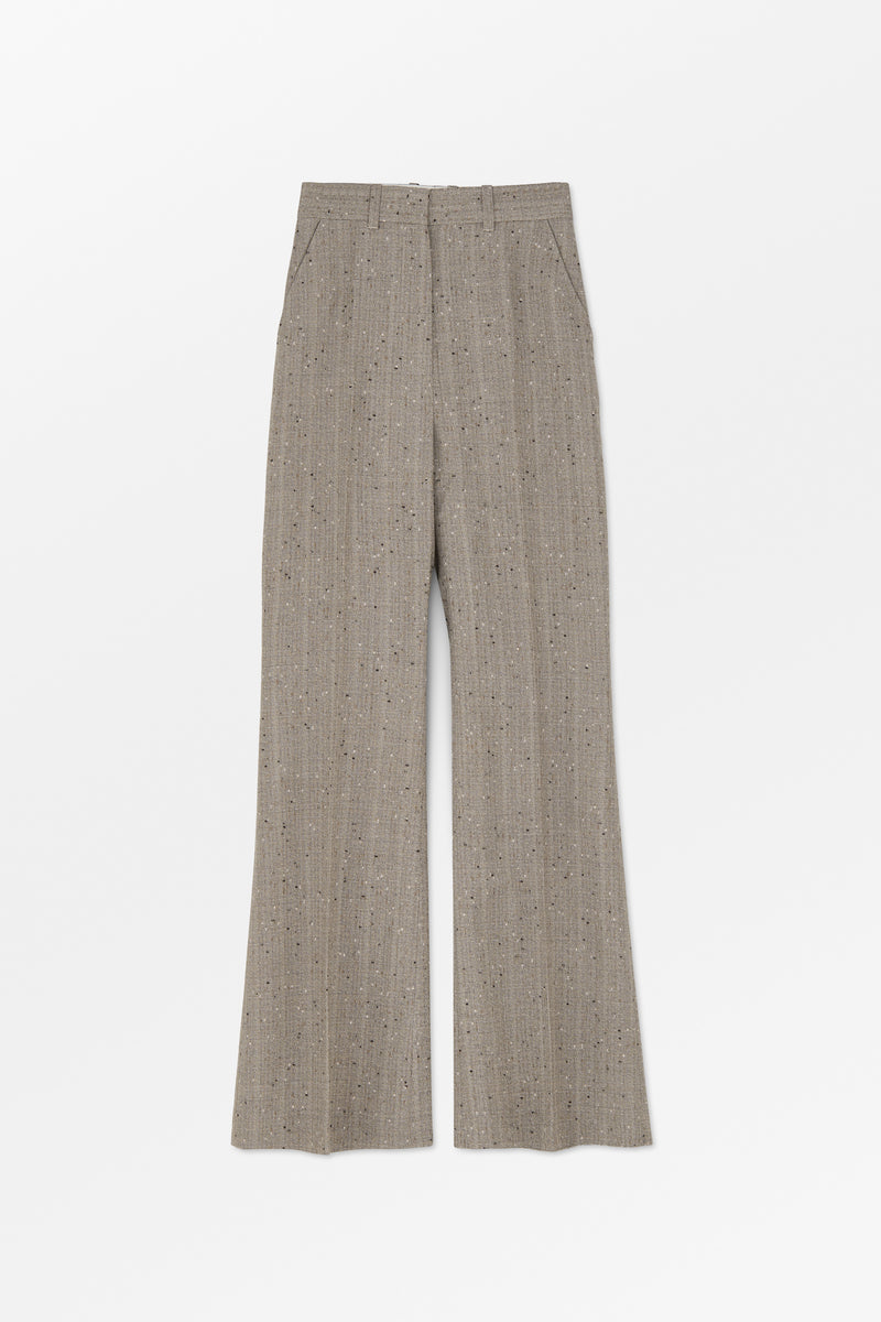 MKDT Studio Perrie Speckled Thin Wool Pants Brown Melange