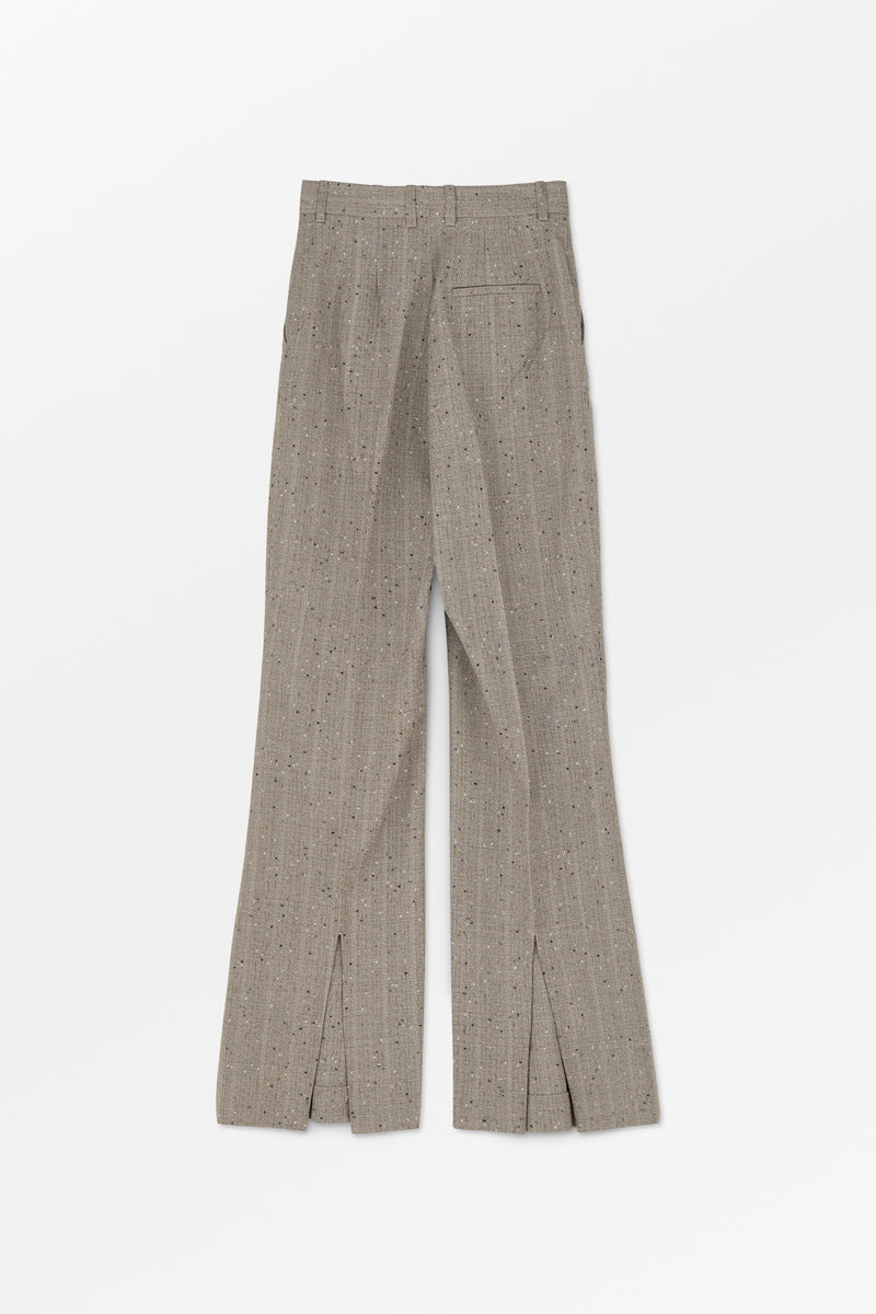 MKDT Studio Perrie Speckled Thin Wool Pants Brown Melange