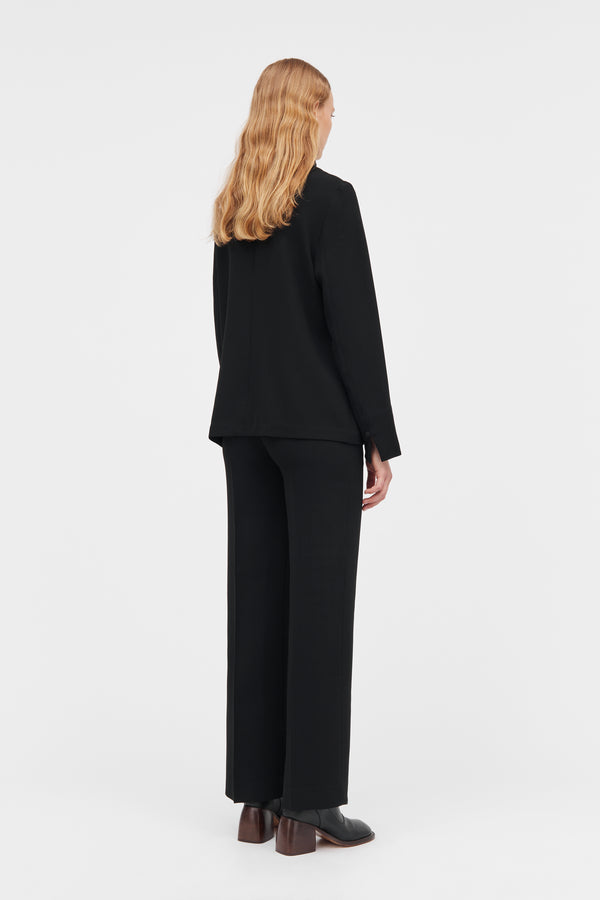 Mark Kenly Domino Tan Petra Crepe Georgette Pants BLACK