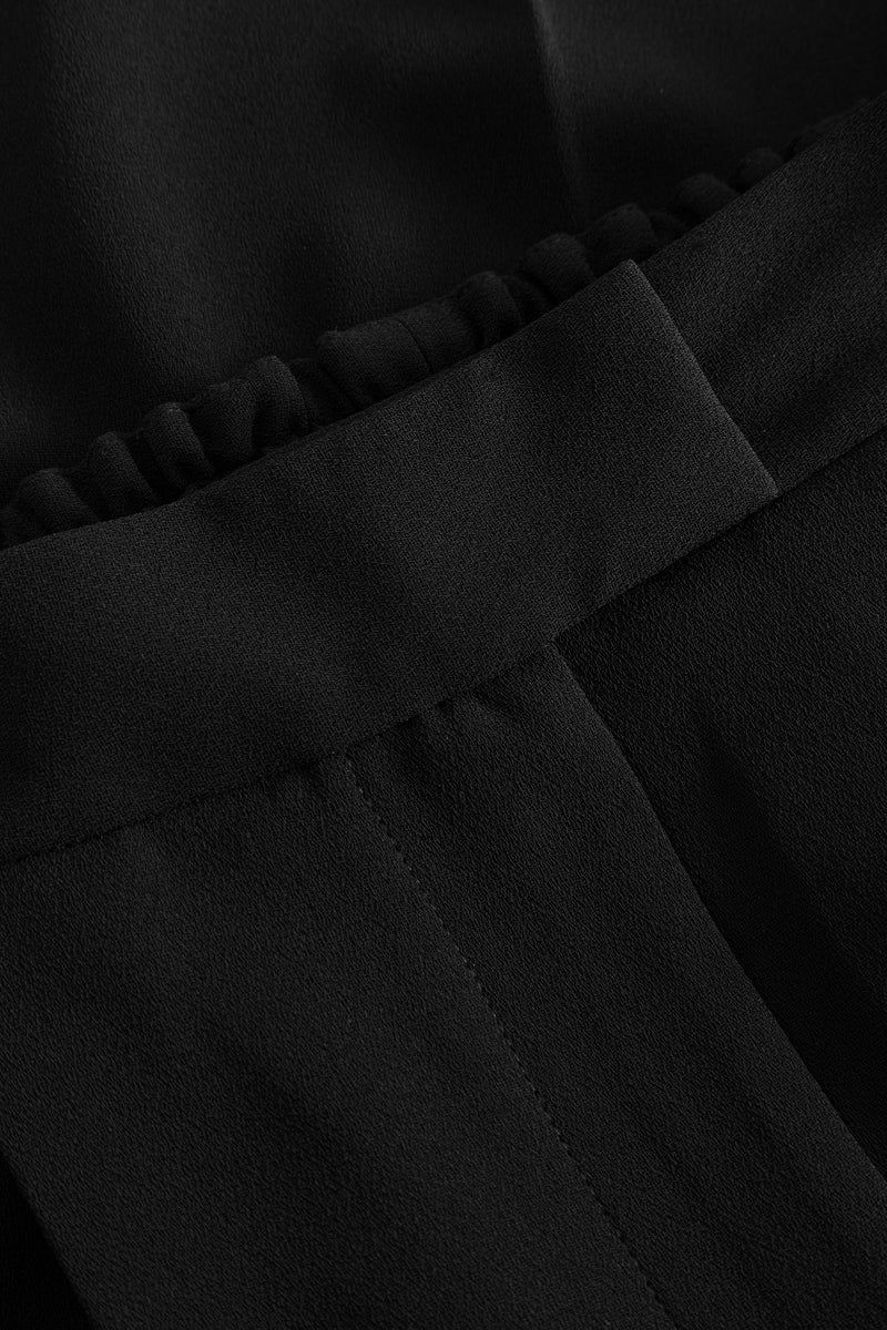 MKDT Studio Petrita Crepe Georgette Shorts BLACK