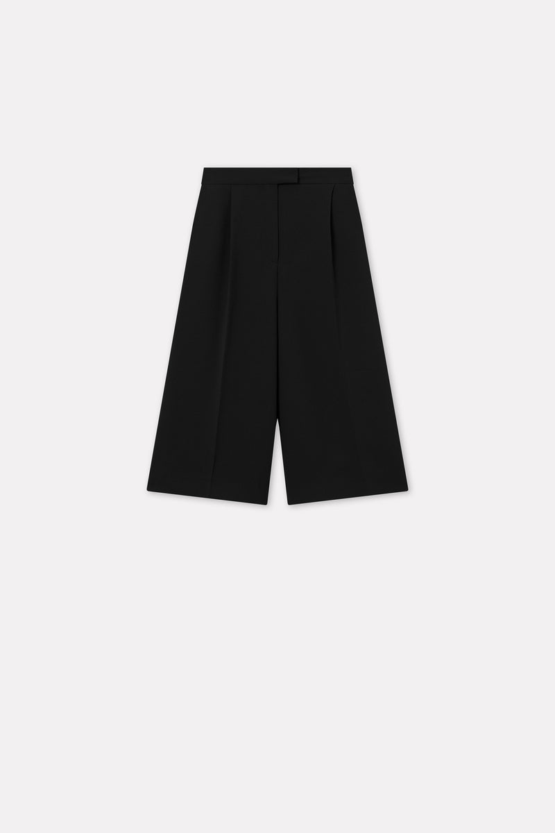 MKDT Studio Petrita Crepe Georgette Shorts BLACK