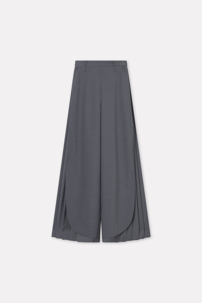 MKDT Studio Phia-atelier Thin Wool Melange Pants DARK GREY MELANGE