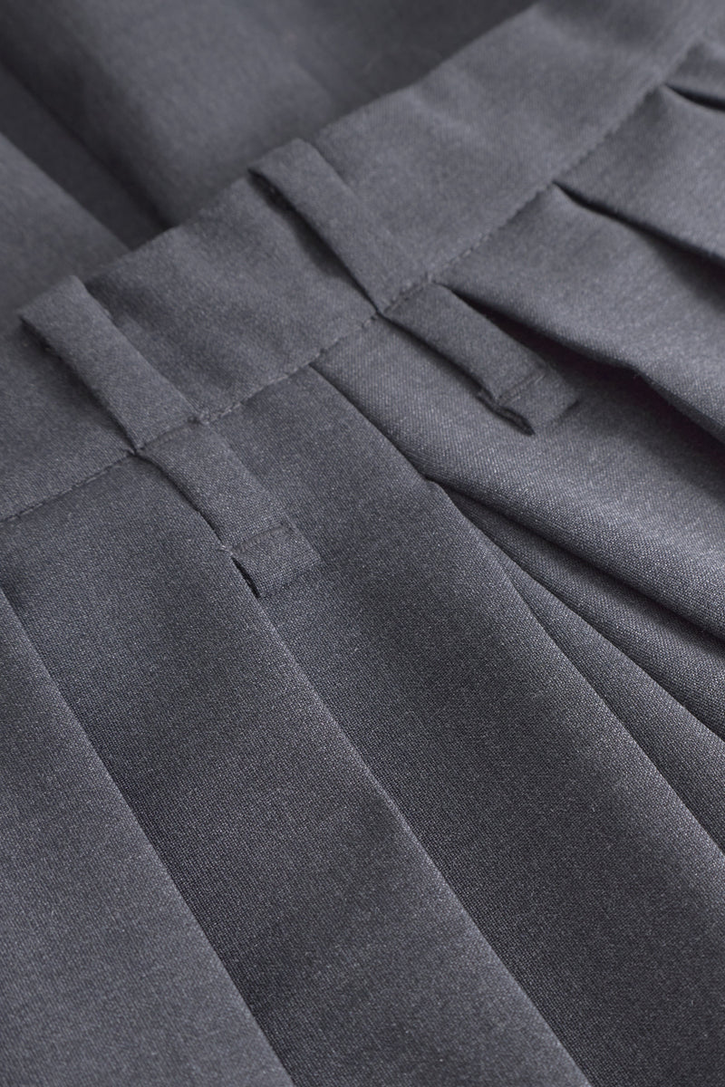 MKDT Studio Phia-atelier Thin Wool Melange Pants DARK GREY MELANGE