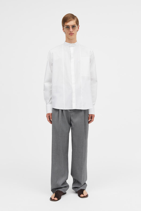 Mark Kenly Domino Tan Phil Light Wool Pants GREY MELANGE