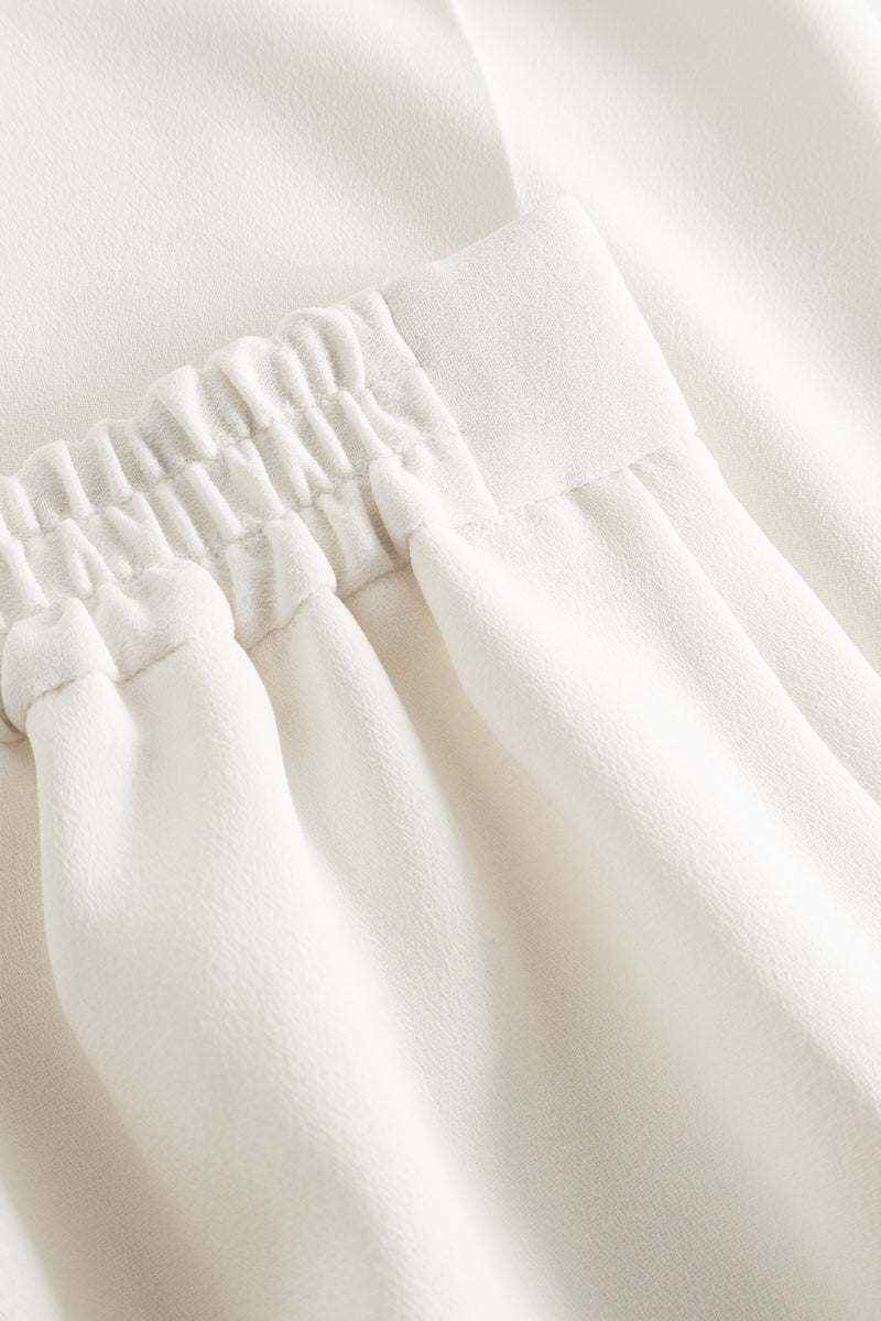 Mark Kenly Domino Tan Phoenix Crepe Georgette Pants IVORY