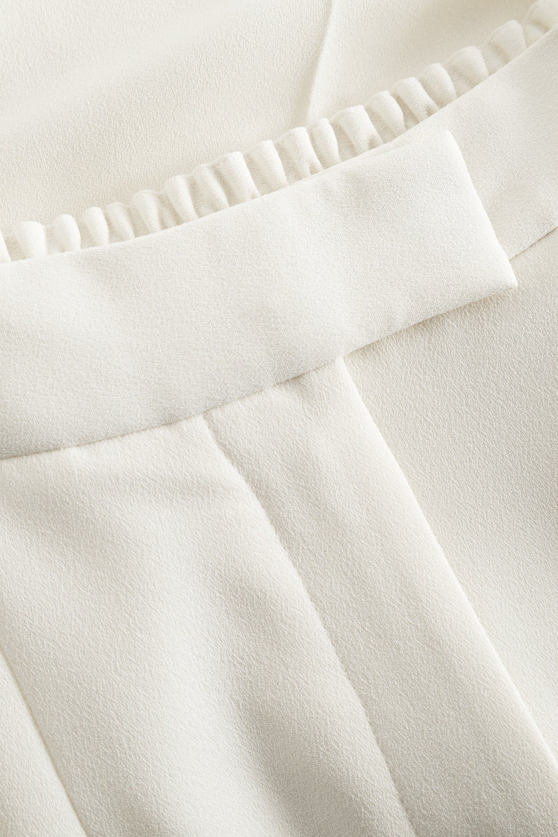 Mark Kenly Domino Tan Phoenix Crepe Georgette Pants IVORY