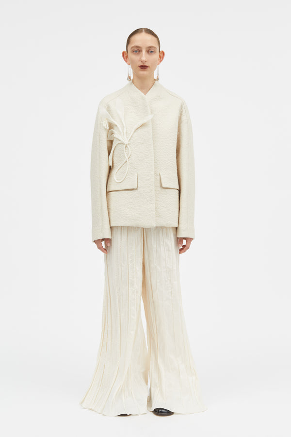 Mark Kenly Domino Tan Pinola-atelier Pleated Cotton Tech Pants BABYS BREATH