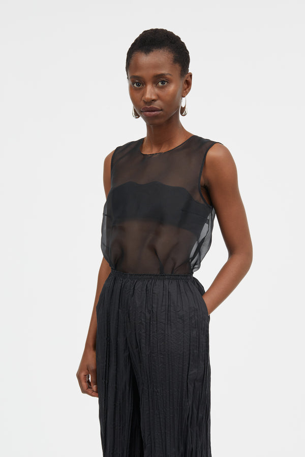 Mark Kenly Domino Tan Pinola-atelier Pleated Cotton Tech Pants BLACK