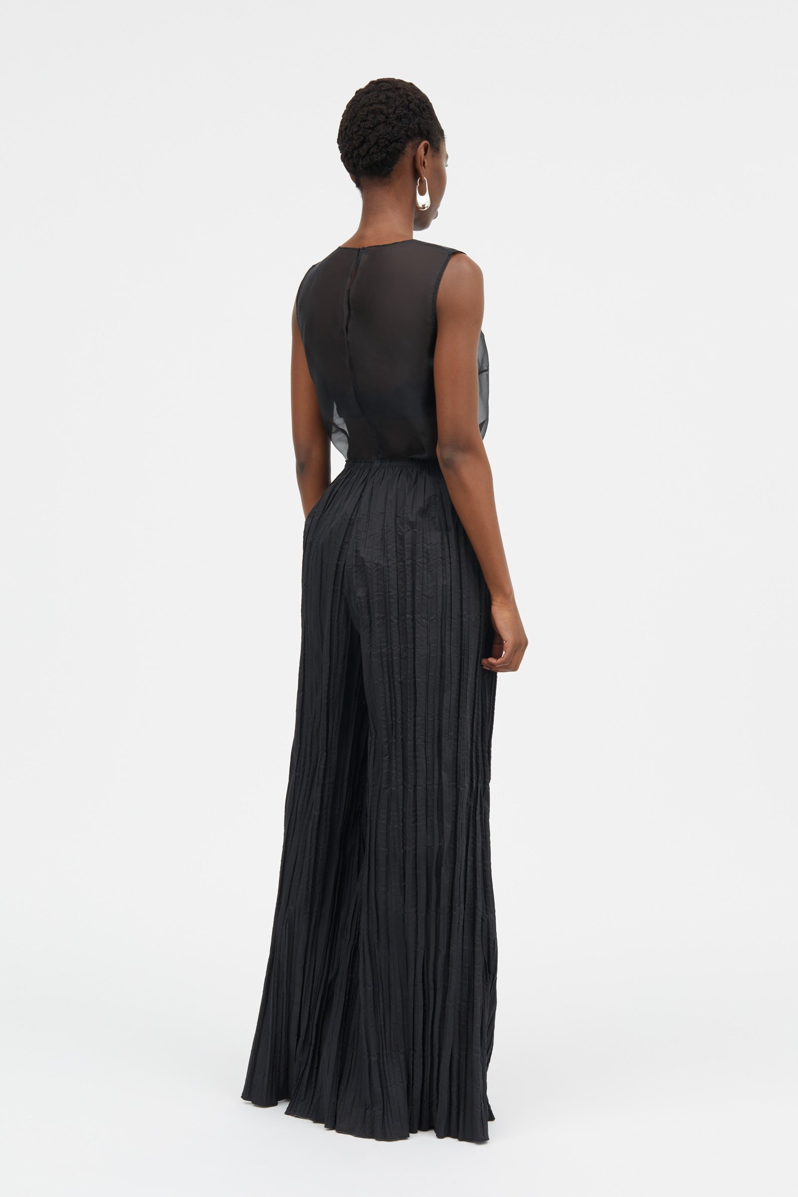 Pinola-atelier Pleated Cotton Tech - BLACK – MKDT STUDIO