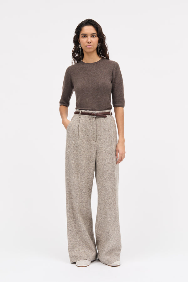 MKDT Studio Pirka Knitted Wool Pants MINK MELANGE