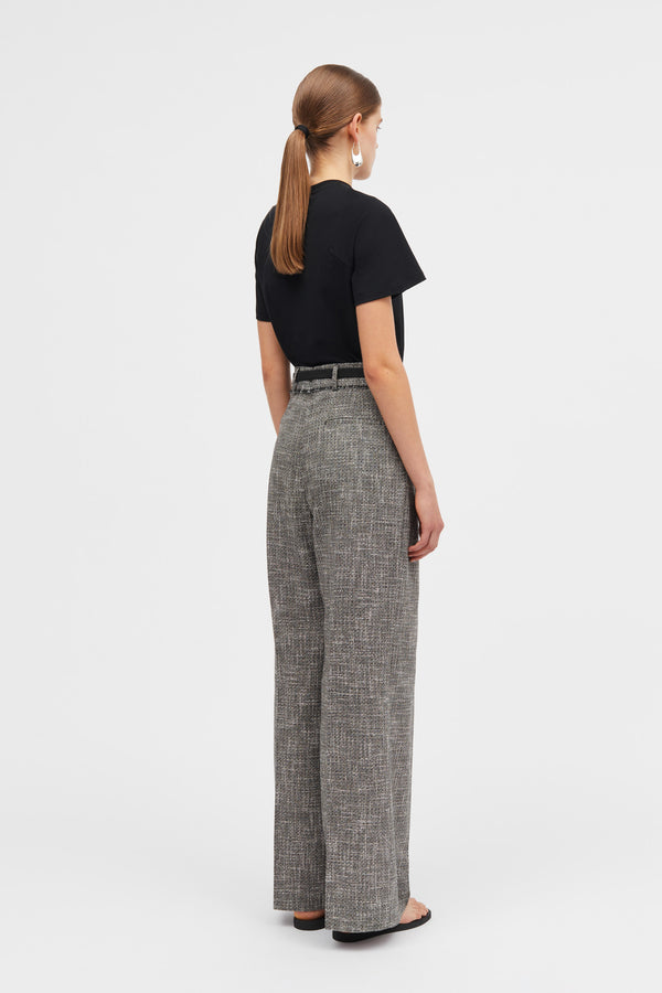 Mark Kenly Domino Tan Pirka Tweed Pants GRANITE