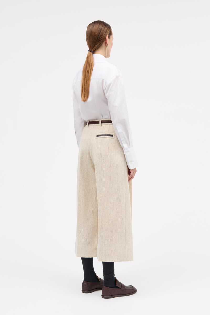 MKDT Studio Piva Wool Herringbone Pants OAT