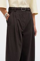 MKDT Studio Pivella Pants Pants DARK BROWN