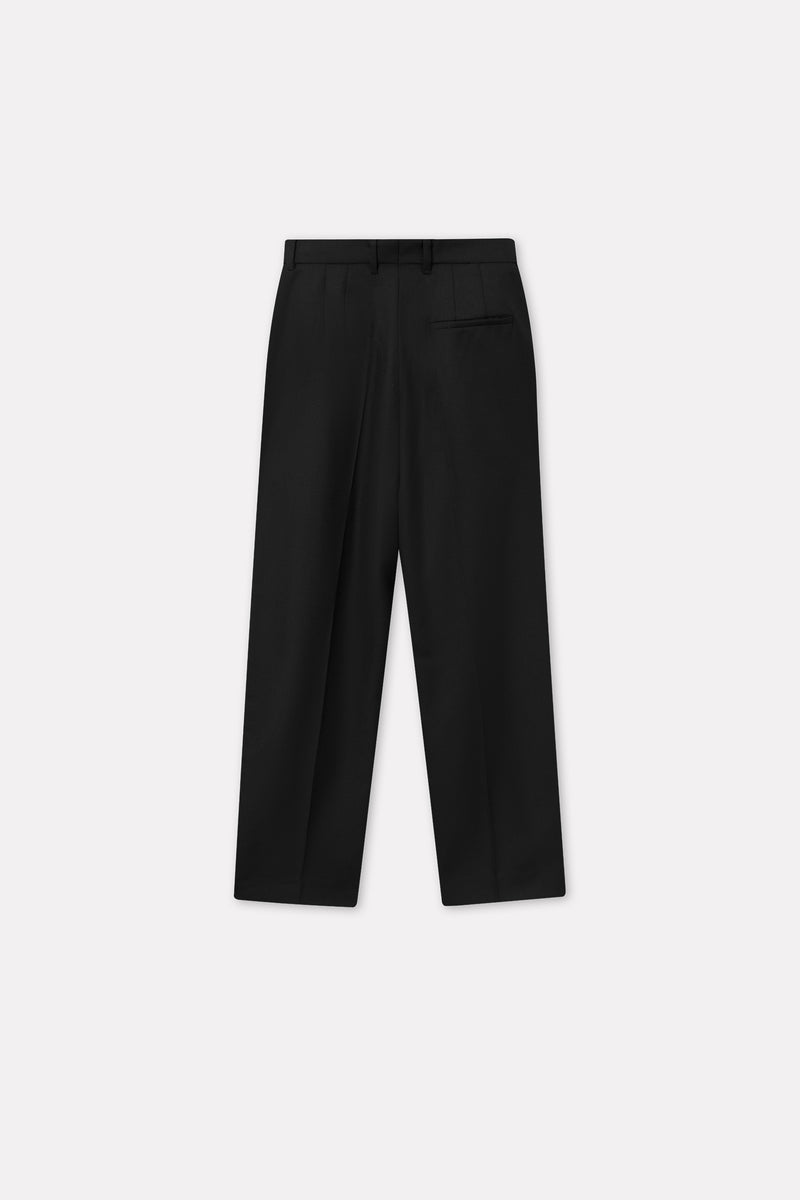 Mark Kenly Domino Tan Plieta Crepe Georgette Pants
