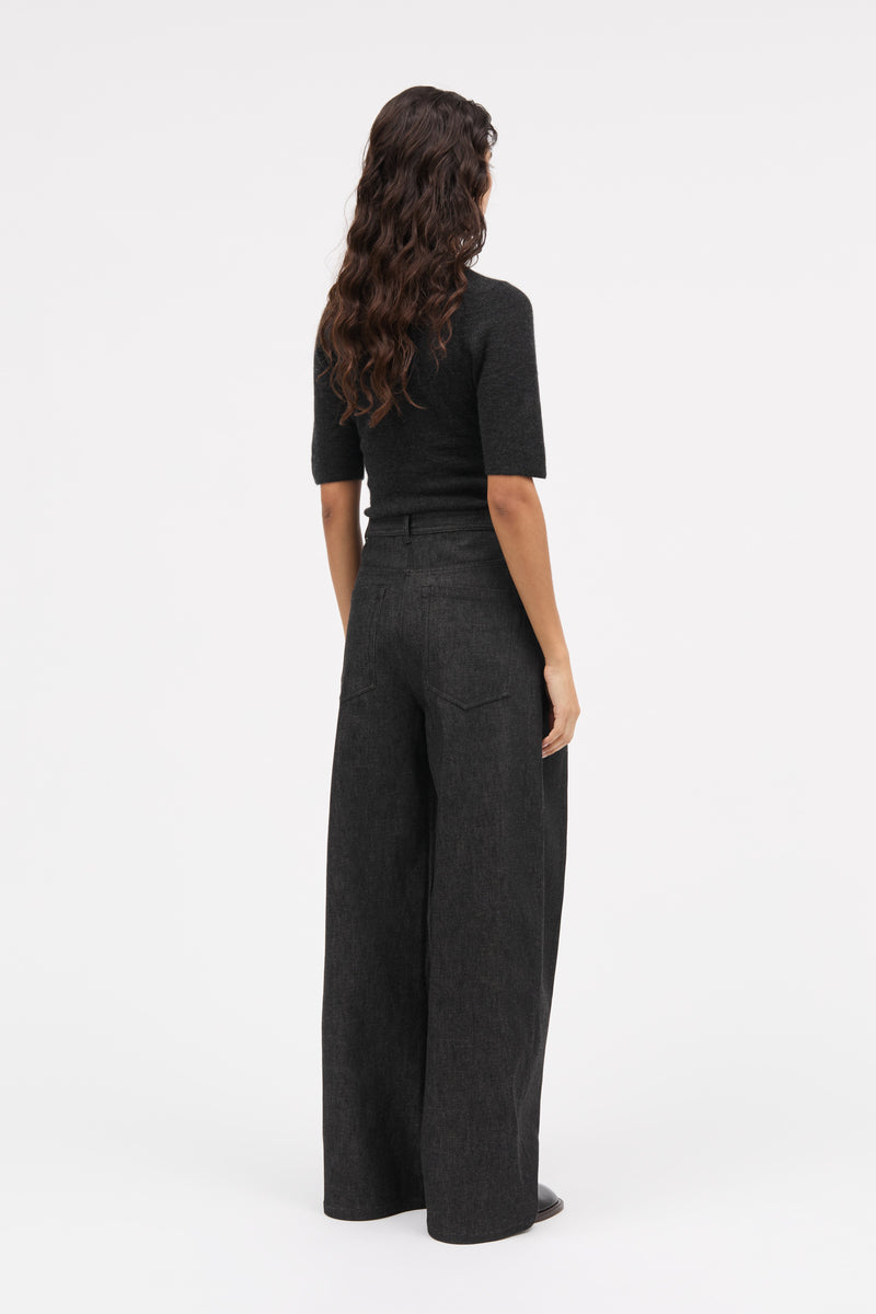 Mark Kenly Domino Tan Prairie Black Denim Pants BLACK