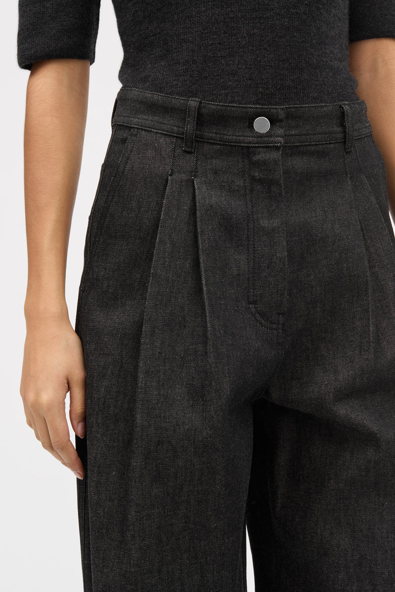 Mark Kenly Domino Tan Prairie Black Denim Pants BLACK
