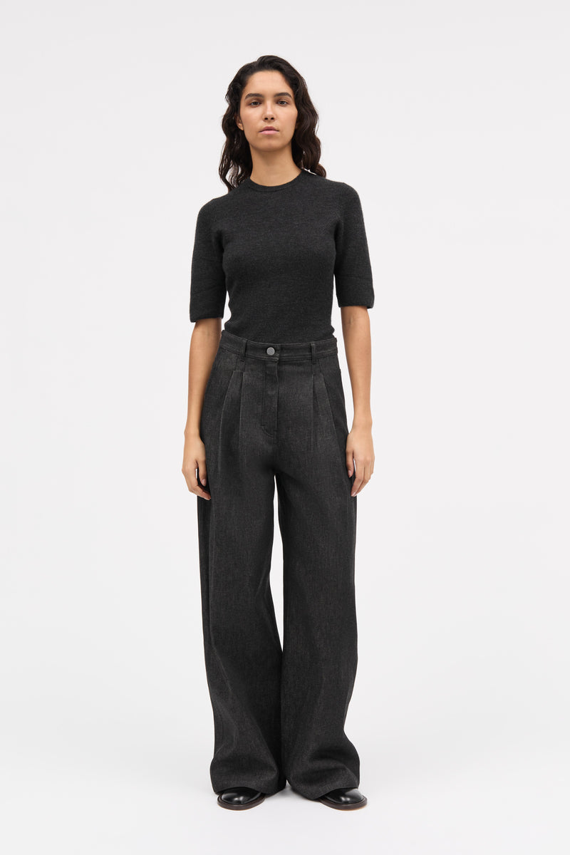 Mark Kenly Domino Tan Prairie Black Denim Pants BLACK