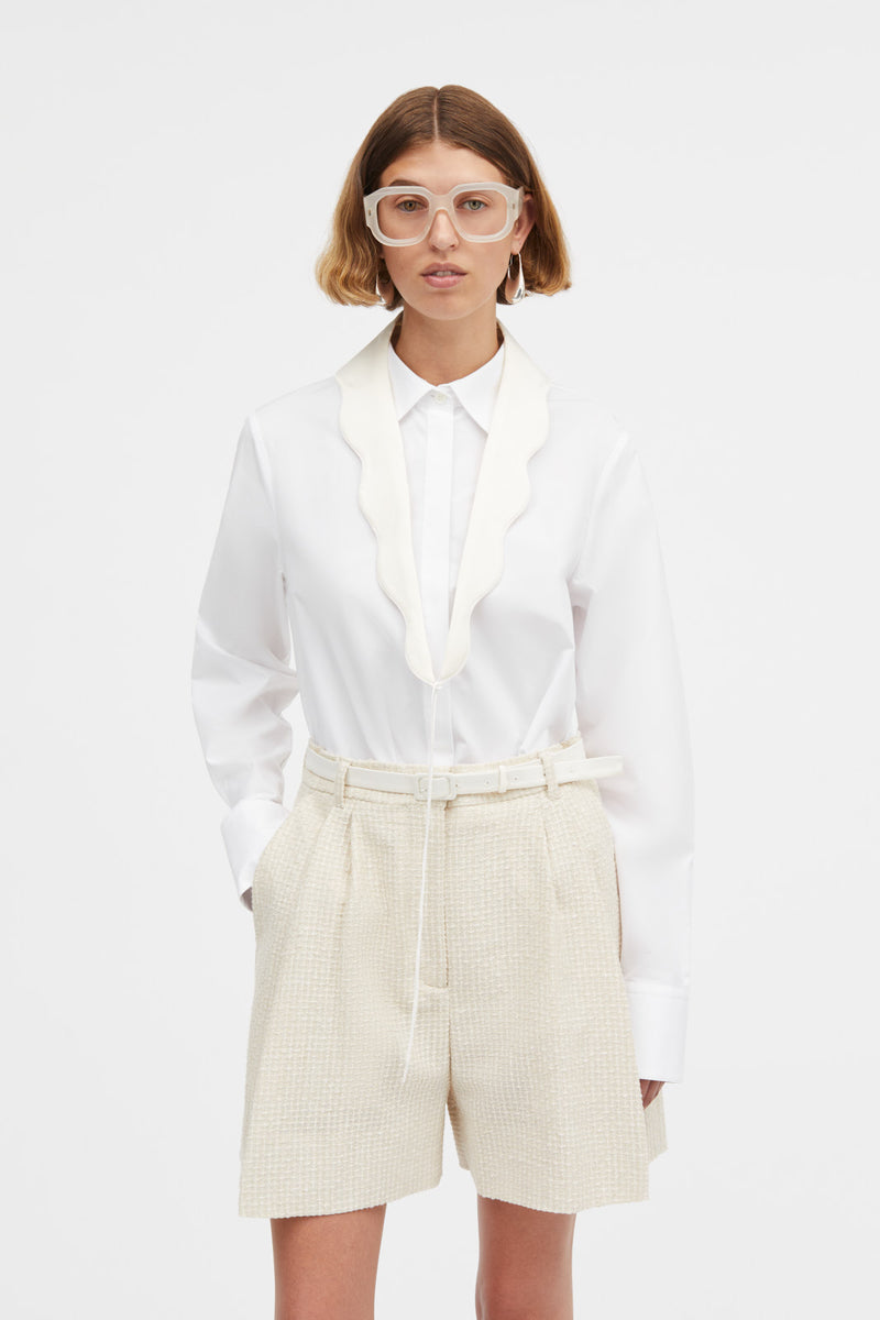Mark Kenly Domino Tan Prisk Check Tweed Shorts NATURAL
