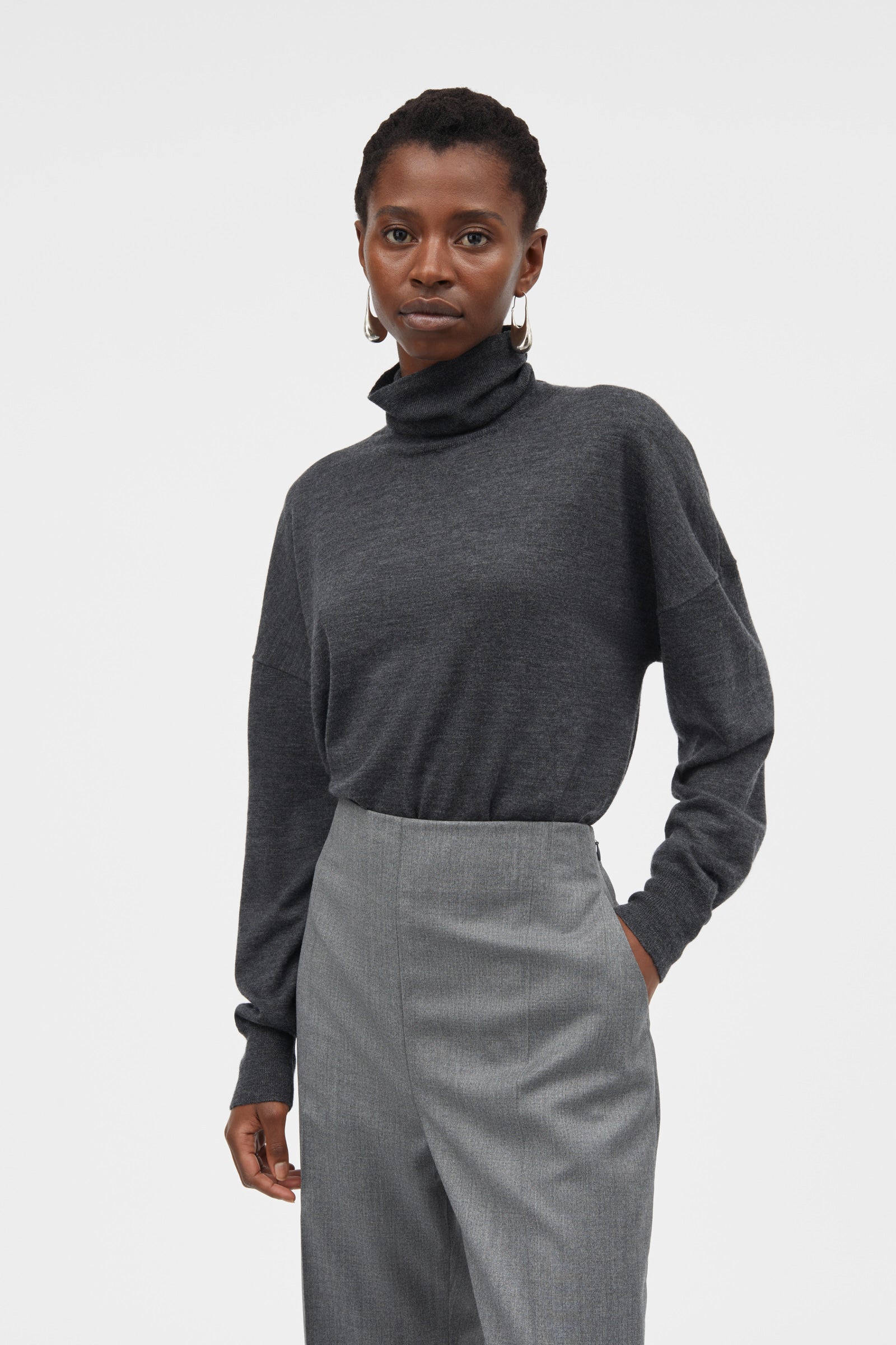 ttt msw 25ss Tailored pants（GRAY）　ピアス TTT MSW 25SS Work wide pants w/pierce - メルカリ