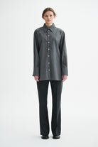 MKDT Studio SEBASTIANA COTTON POPLIN Shirts GREY MELANGE