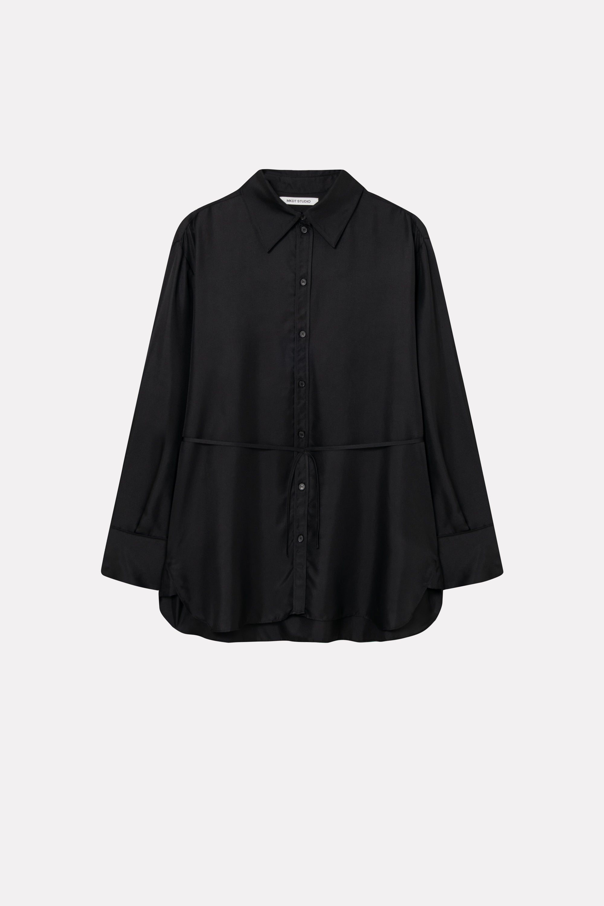 MKDT Studio SEBASTIANA MATTE SILK TWILL Shirts BLACK