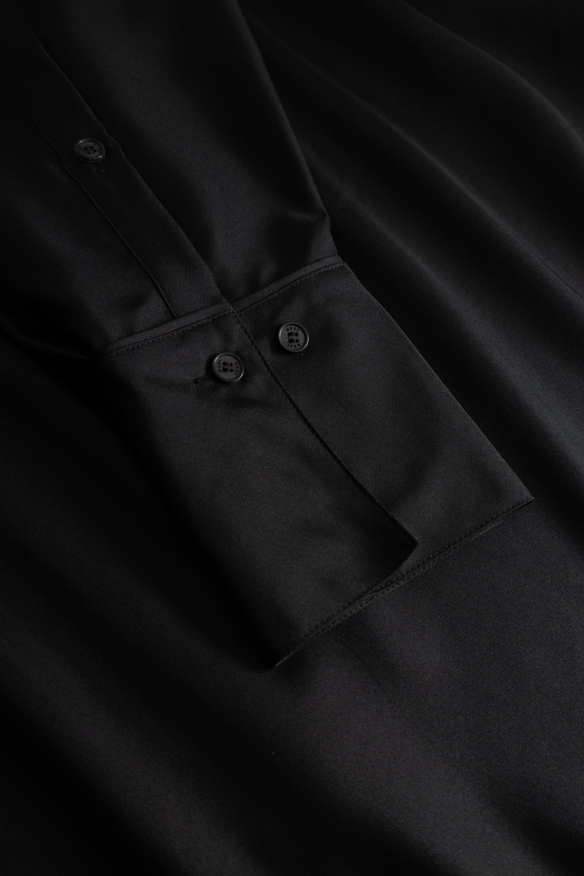 MKDT Studio SEBASTIANA MATTE SILK TWILL Shirts BLACK