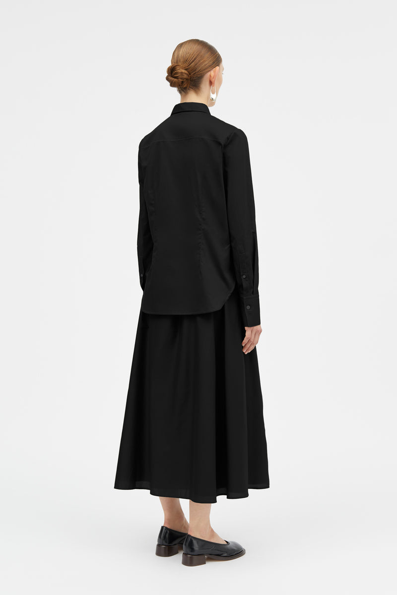 Mark Kenly Domino Tan Sadja Sheer Cotton Shirts BLACK