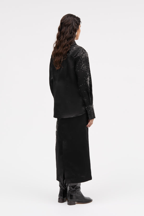MKDT Studio Sall-atelier Silk Shirts BLACK