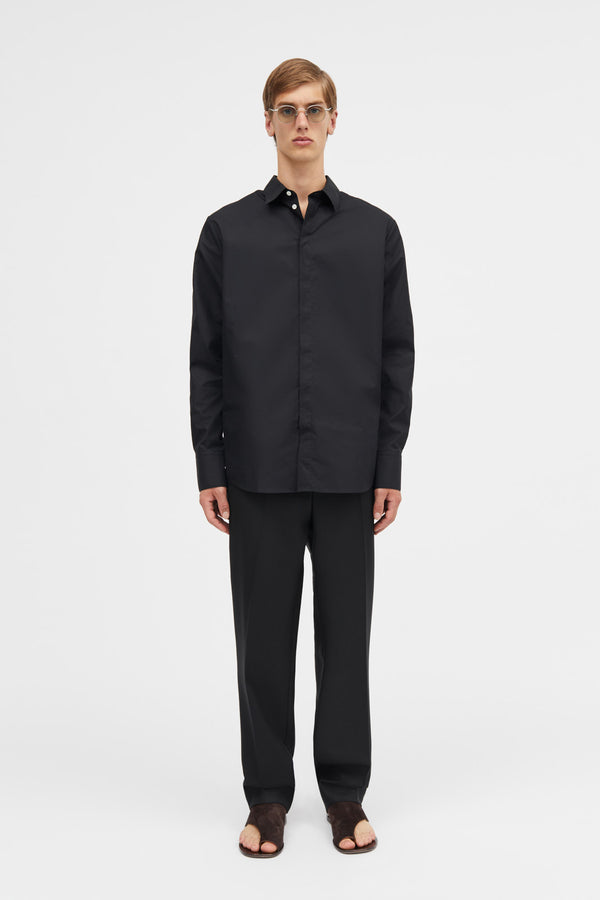 Mark Kenly Domino Tan Salomon Poplin Shirts BLACK